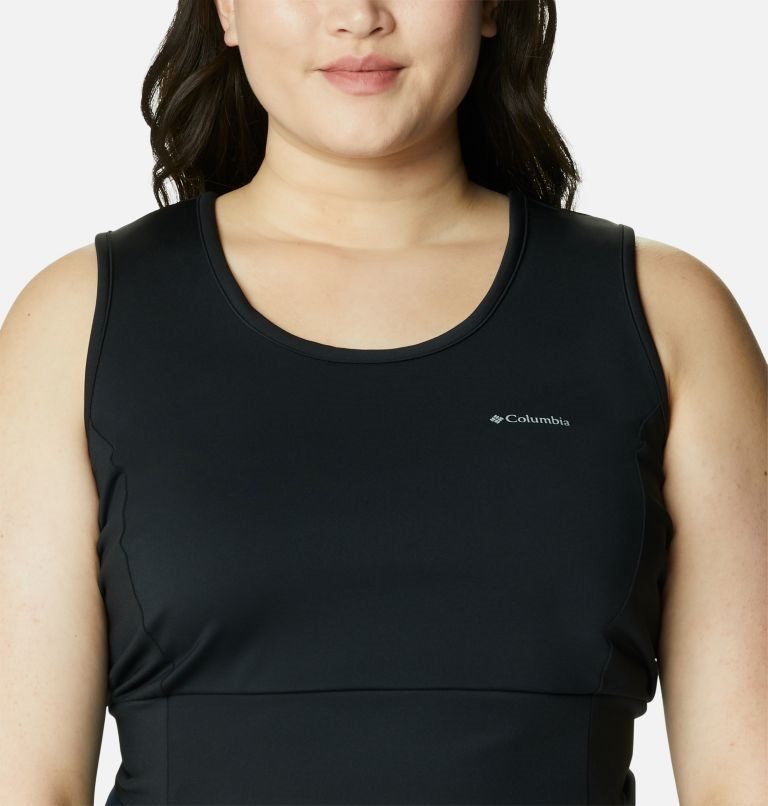 Women's Columbia Windgates II Cropped Tanks Black | Plus Size CA-A0L8A